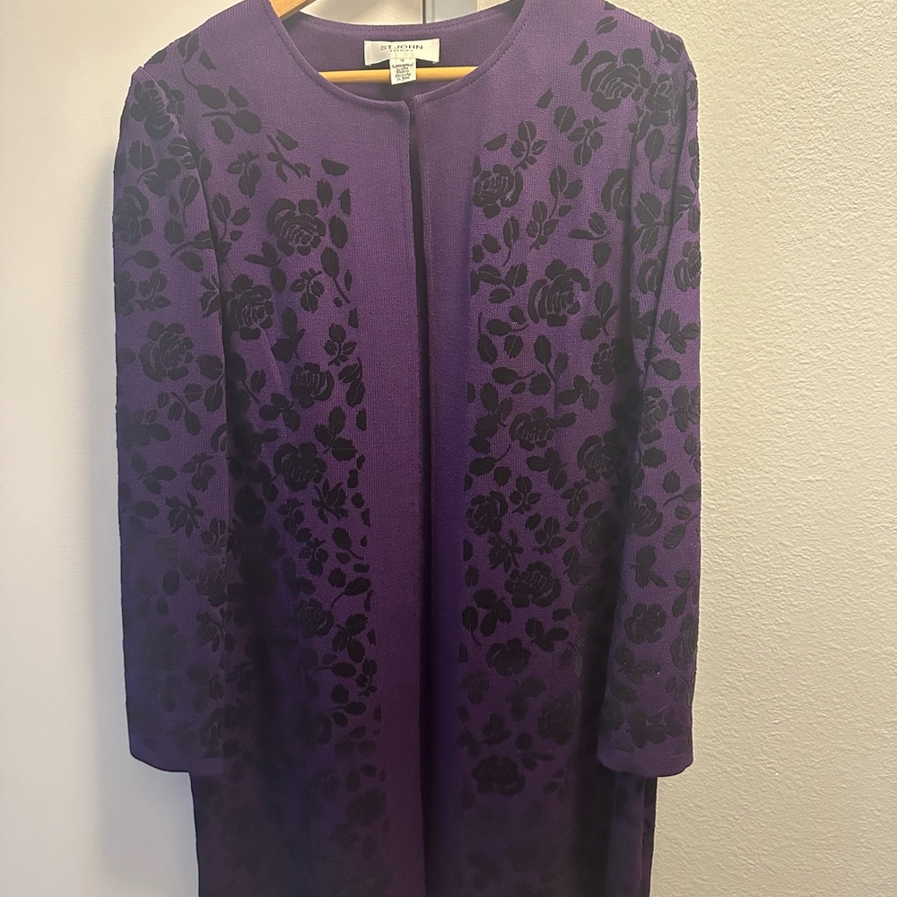 St. John Purple and Black Ombré Blazer